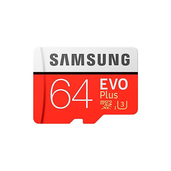 Samsung evo plus tarjeta de memoria microsd 64gb de capacidad 100mb/s con adaptador sd