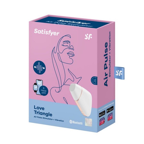 Satisfyer love triangle estimulador y vibrador blanco con app y bluetooth 1un
